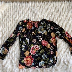 Loft flowered print blouse size medium